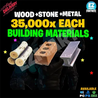 35,000x EACH Wood+Stone+Metal