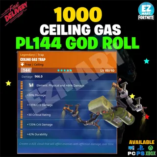 1,000x Ceiling GAS Traps PL144