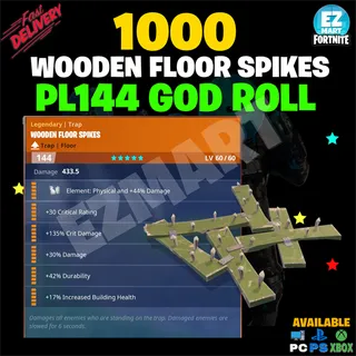 1,000x Wooden Floor Spikes