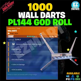 1,000x Wall Darts Traps PL144