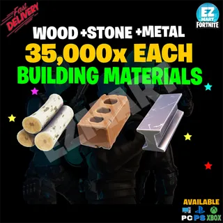 35,000x Each Wood+Stone+Metal