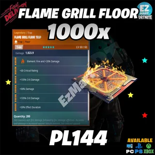 1000 Flame Grill Floor