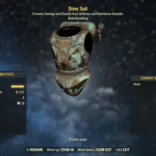 Diver Suit Lvl 50 (Mega Rare Dev)
