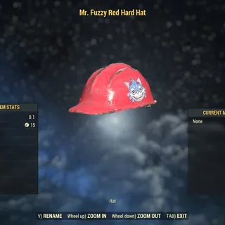 Mr fuzzy Red Hard Hat (Legacy/Cut)