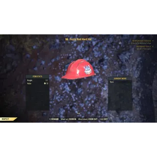 Mr fuzzy Red Hard Hat