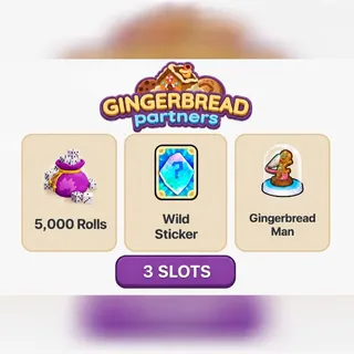 3 SLOT GINGERBREAD PARTNERS 