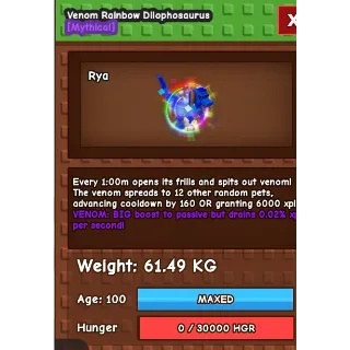 Rainbow hatched dilophosaurus 