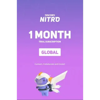 Discord Nitro 1 Month Trial Subscription Key Global