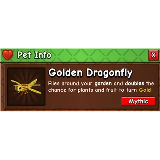 Golden Dragonfly Grow a Garden 2