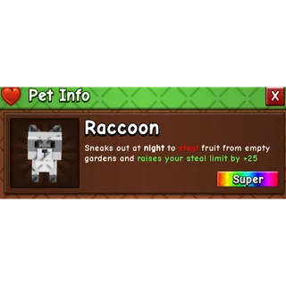 Raccoon - Grow a Garden 2