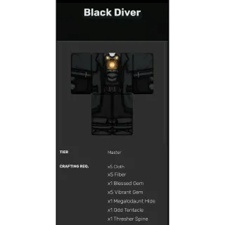 Black Diver Outfit Deepwoken