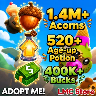 🌰1,4-2,2M+ Acorns | 💰400K+ Bucks | 🧪520+ Age-Up Potion ( Bonus: Stygian Owl + Admin Abuse Egg )