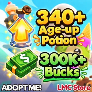 Adopt Me Account | 300K+ Bucks | 340+ Age-Up Potion