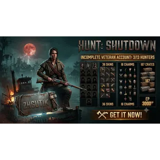  3/13 HUNTERS + 36 SKINS + 16 CHARMS + 187 CRATES + 3000 EP Twitch drops Hunt: Showdown