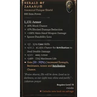 S11 ⭐ 2-4 GA Herald of Zakarum