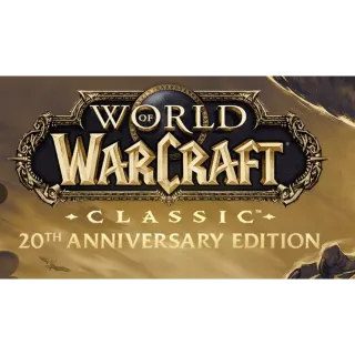 100G ⭐ ALL Anniversary Servers⭐WoW Classic ⭐ NA/EU