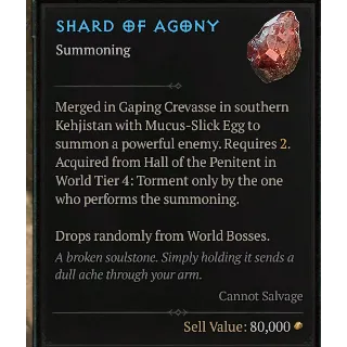 ⭐S11⭐ 500 Shard of Agony⭐ fast deliver