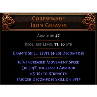 ⭐ Corpsewade Iron Greaves ⭐ GOOD ROLL