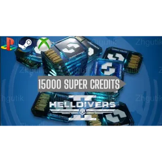 HELLDIVERS 2 ⭐ 15000 SUPER CREDITS  ⭐ XP  ⭐ ALL Platform