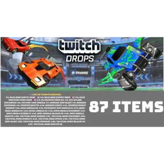 TWITCH DROPS ⭐ 87 items  ⭐ RLCS 2025 Rocket league