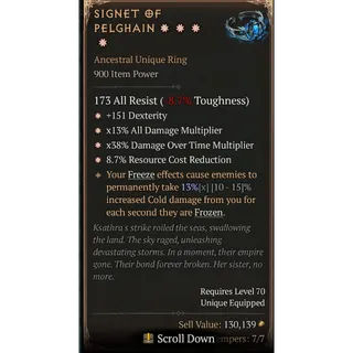 Season14 | 4GA Signet of Pelghain