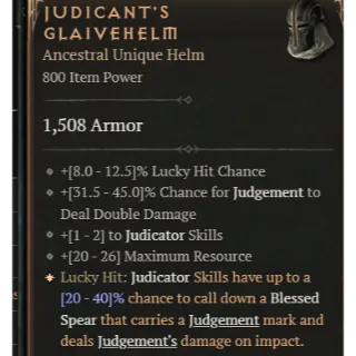 S11 ⭐ 4 GA Judicant's Glaivehelm