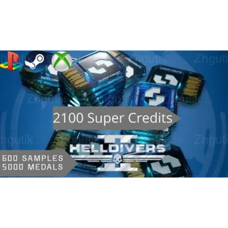 Helldivers 2 ⭐  2100 Super credits ⭐ Free 600 Samples ⭐ 500 Medals ⭐ XP  ⭐ ALL Platform