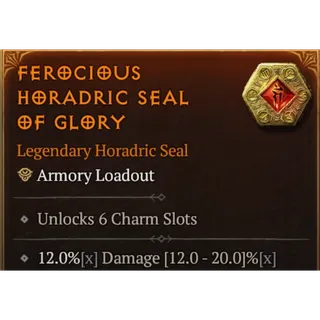 S13 ⚡   Horadric Seal 6 Charm Slots  ⚡  Random Affyx
