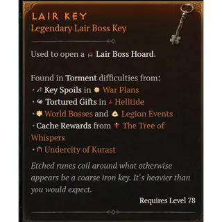 S15 ⚡x10  Lair Key  ⚡ Delivery 5-10 mins