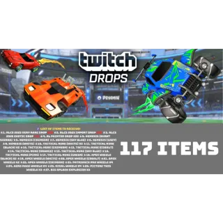 TWITCH DROPS ⭐ 117 items  ⭐ RLCS 2025 Rocket league