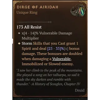 s14 1 GA Dirge of Airidah | Can select 1 GA