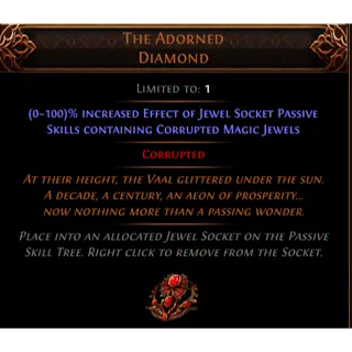 The Adorned Diamond 90%  ⭐ POE 2