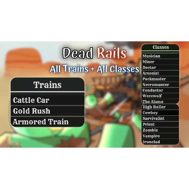Roblox Dead Rails Train Design All Trains + All Classes ⭐ Dead Rails ⭐ instant dleivery - Roblox Game ...