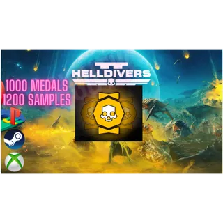 HELLDIVERS 2 ⭐  1000 medals + 1200 Samples (400x3)