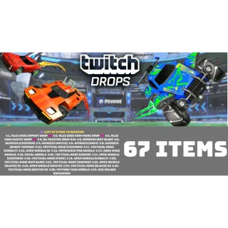TWITCH DROPS ⭐ 67 items  ⭐ RLCS 2025 Rocket league