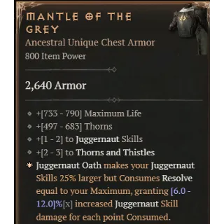 S11 ⭐   3 GA Mantle of the Grey