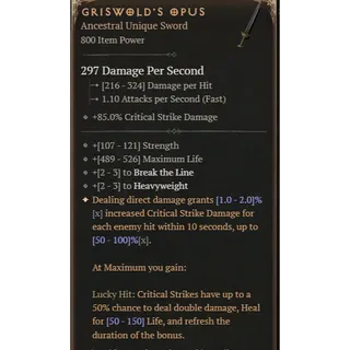 S12 ⭐ 3 GA Griswold's Opus