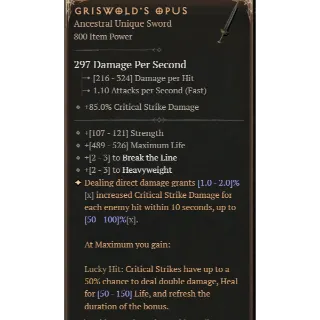 S11 ⭐ 2 GA Griswold's Opus