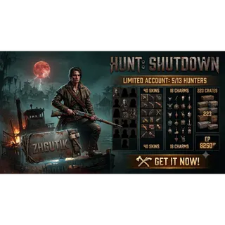  5/13 HUNTERS + 40 SKINS + 18 CHARMS + 223 CRATES + 8250 EP   Twitch drops Hunt: Showdown