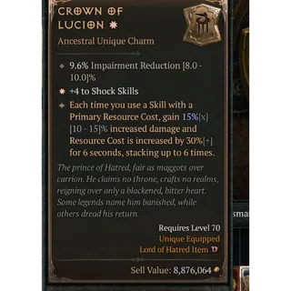 Charm Crown of Lucion G4 Shock Skil