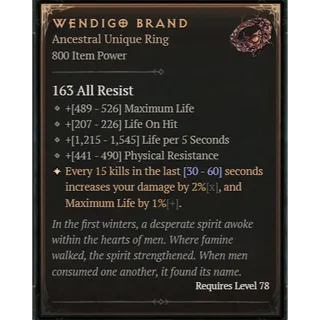 S12 ⭐4 GA Wendigo Brand