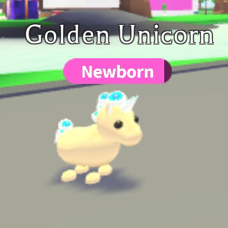 Unicorn Golden Unicorn Unicorn Roblox Adopt Me Pets