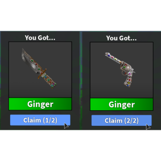 RARE GINGER SET💚❤️FAST DELIVERY💚❤️MM2 ROBLOX RARE 2 ITEMS TOTAL