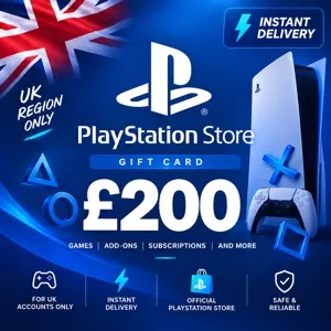 £200 UK PlayStation Store Gift Card | PSN UK | Instant Delivery