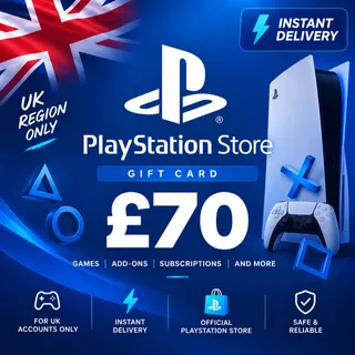 £70 UK PlayStation Store Gift Card | PSN UK | Instant Delivery