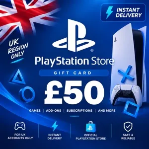 £50 UK PlayStation Store Gift Card | PSN UK | Instant Delivery