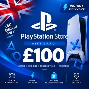 £100 UK PlayStation Store Gift Card | PSN UK | Instant Delivery