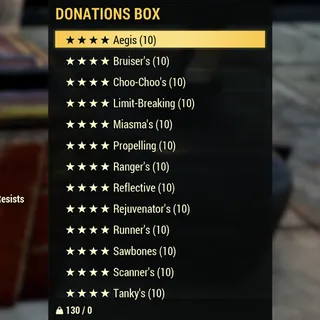 Four Star Armor Mods 130