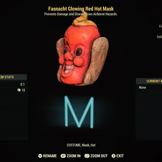 Glowing Red Hot Mask