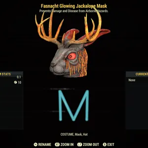 Glowing Jackalope Mask